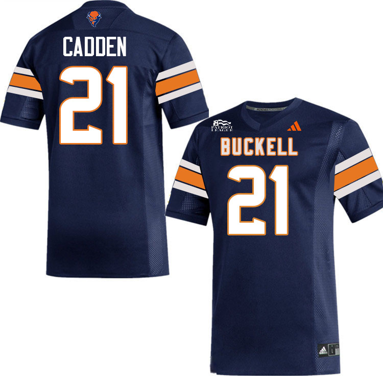 Bucknell Bison #21 TJ Cadden College Football Jerseys,Uniforms-Navy